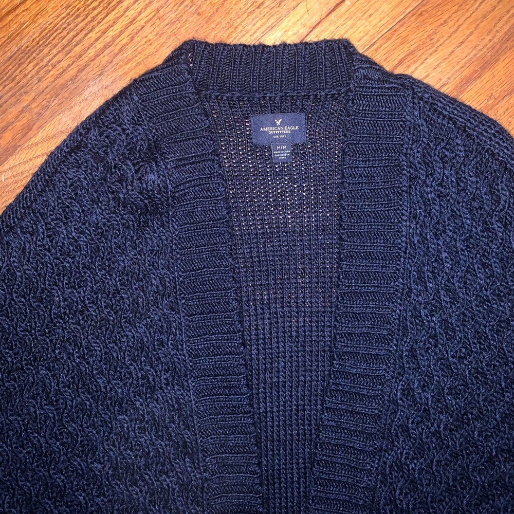 American Eagle Thick Navy Blue Cardigan